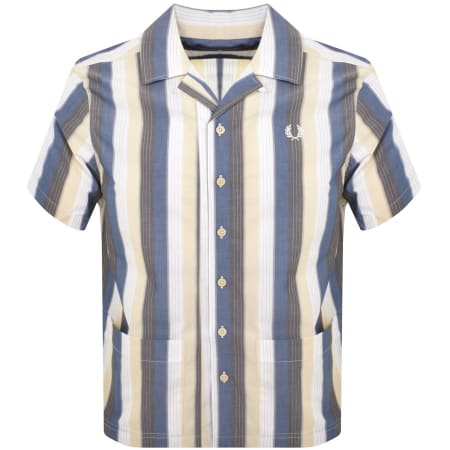 Product Image for Fred Perry Ombre Stripe Collar Shirt Blue