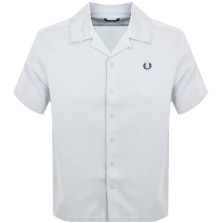Product Image for Fred Perry Pique Textured Collar Shirt Blue