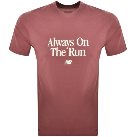 Product Image for New Balance Run Slogan T Shirt Burgundy