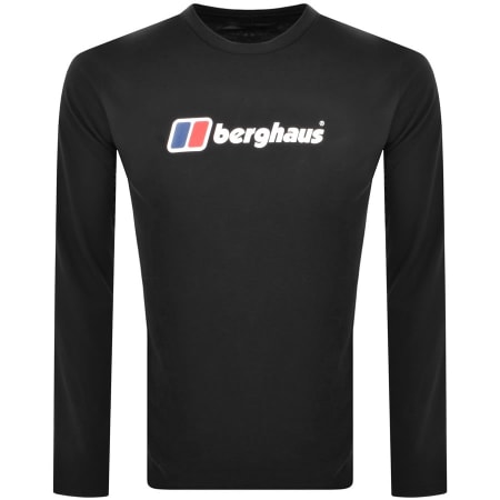 Product Image for Berghaus Logo Long Sleeve T Shirt Black