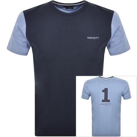 Product Image for Hackett London Logo T Shirt Navy