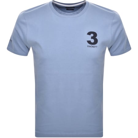 Product Image for Hackett London Logo T Shirt Blue