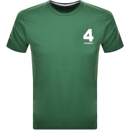 Product Image for Hackett London Logo T Shirt Green
