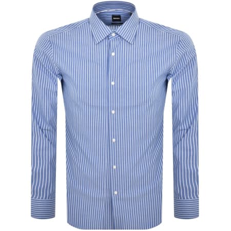 Product Image for BOSS H Hank Kent Long Sleeved Shirt Blue