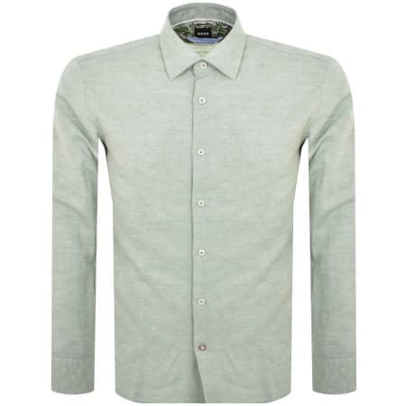 Product Image for BOSS C Hal Kent Long Sleeved Shirt Green