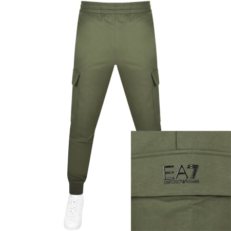 Product Image for EA7 Emporio Armani Logo Jogging Bottoms Green