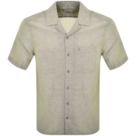 Product Image for Calvin Klein Linen Short Sleeve Shirt Green
