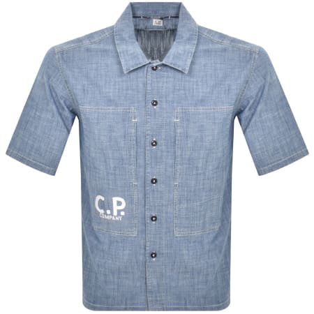 Product Image for CP Company Short Sleeve Shirt Blue