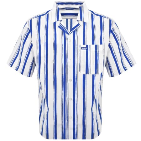 Product Image for HUGO Blue Short Sleeve Eligino Shirt Blue