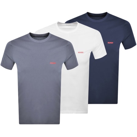Product Image for HUGO Triple Pack Crew Neck T Shirt White