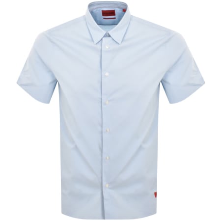 Product Image for HUGO Short Sleeved Ebor Shirt Blue