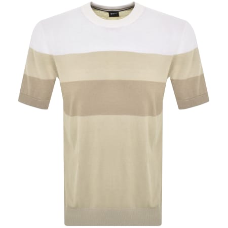 Product Image for BOSS Tramonte Knit T Shirt Beige