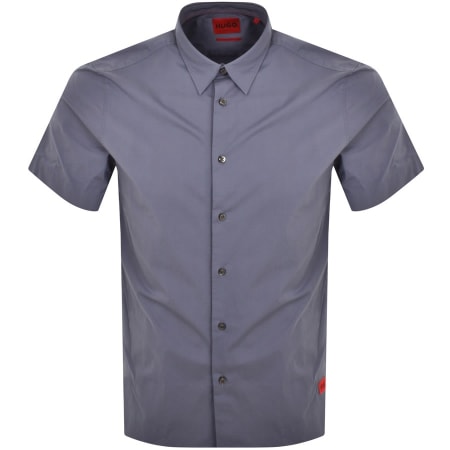 Product Image for HUGO Short Sleeved Ebor Shirt Blue