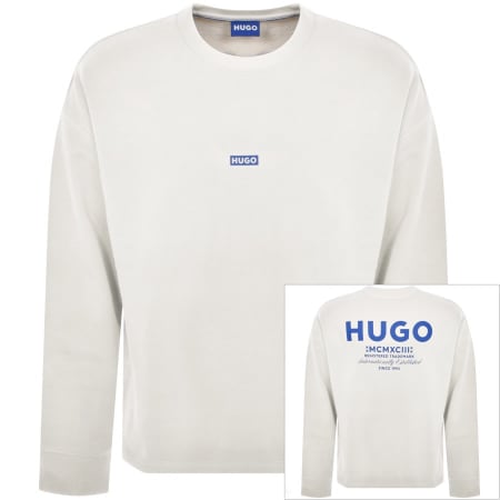 Product Image for HUGO Blue Naviu Sweatshirt White