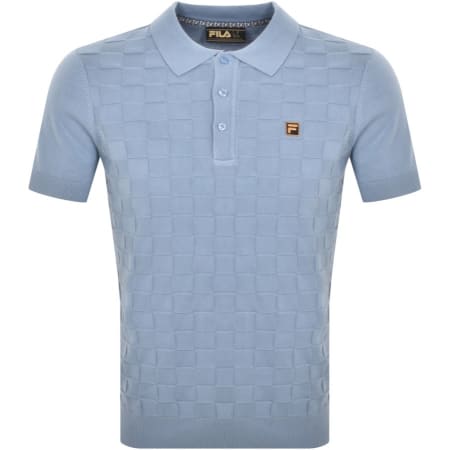 Product Image for Fila Vintage Square Knit Polo T Shirt Blue