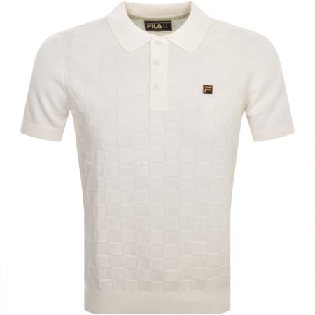 Product Image for Fila Vintage Square Knit Polo T Shirt Cream