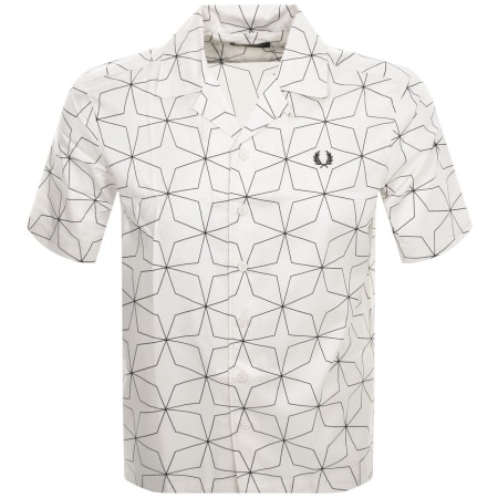 Product Image for Fred Perry Geometric Print Shirt Cream