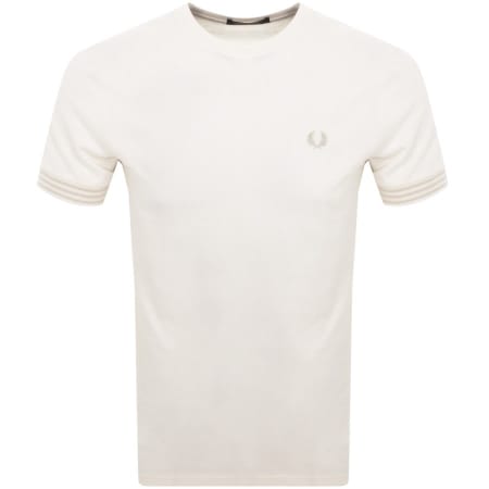 Product Image for Fred Perry Striped Cuff T Shirt Cream