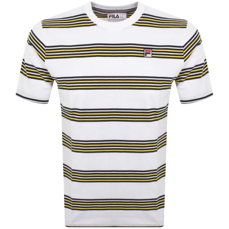 Product Image for Fila Vintage Ben Yarn Dye Stripe T Shirt White