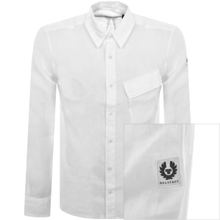 Product Image for Belstaff Scale Linen Long Sleeved Shirt White