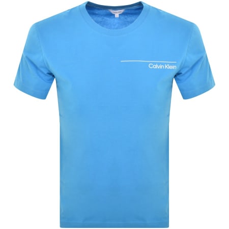 Product Image for Calvin Klein Crew Neck Logo T Shirt Blue