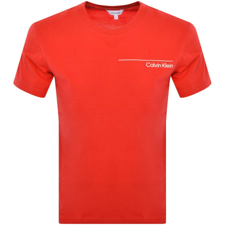 Product Image for Calvin Klein Crew Neck Logo T Shirt Red