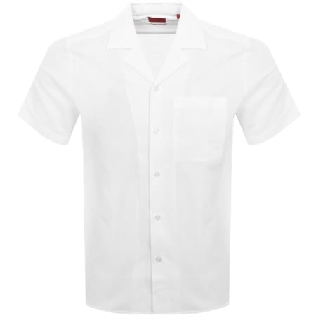 Product Image for HUGO Short Sleeved Ellino Shirt White