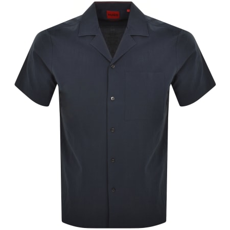 Product Image for HUGO Short Sleeved Ellino Shirt Navy
