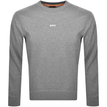 Product Image for BOSS We Small Crew Neck Sweatshirt Grey