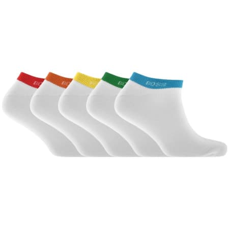 Product Image for BOSS Five Pack Trainer Socks White