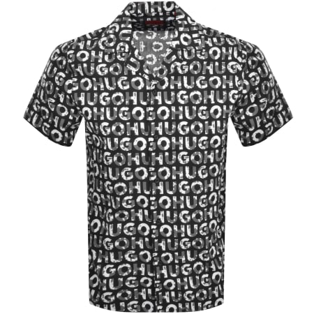 Product Image for HUGO Short Sleeved Ellino Shirt Black