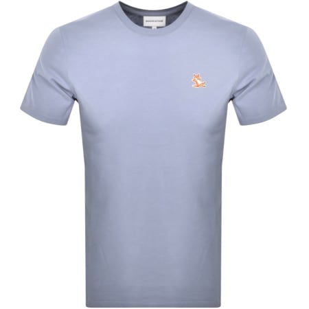 Product Image for Maison Kitsune Chillax Fox Patch T Shirt Blue