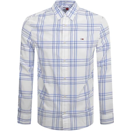 Recommended Product Image for Tommy Jeans Poplin Check Pocket Shirt White