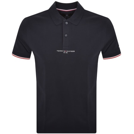Product Image for Tommy Hilfiger Logo Tipped Polo T Shirt Navy
