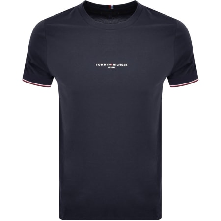Recommended Product Image for Tommy Hilfiger Tipped T Shirt Navy