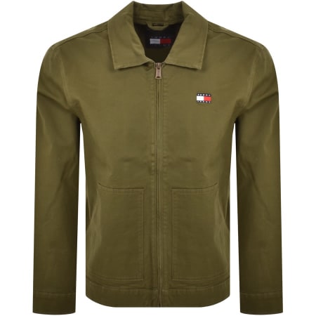 Product Image for Tommy Jeans Logo Overshirt Green