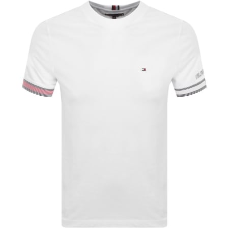 Recommended Product Image for Tommy Hilfiger Flag Cuff T Shirt White