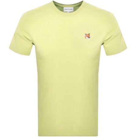 Product Image for Maison Kitsune Fox Head Patch T Shirt Yellow