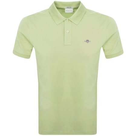 Product Image for Gant Regular Shield Pique Polo T Shirt Green