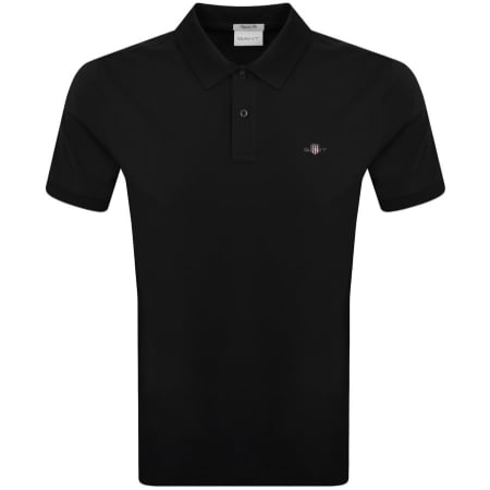 Product Image for Gant Shield Pique Polo T Shirt Black