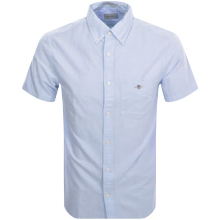 Product Image for Gant Poplin Short Sleeved Shirt Blue
