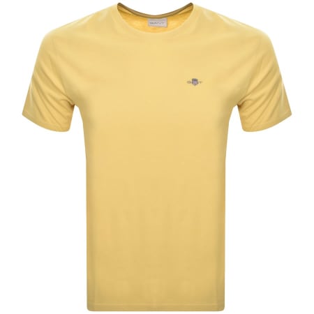 Product Image for Gant Regular Shield T Shirt Yellow