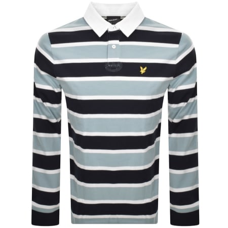 Product Image for Lyle And Scott Stripe Rugby Polo Shirt Blue