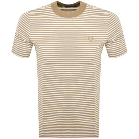 Product Image for Fred Perry Fine Stripe T Shirt Beige