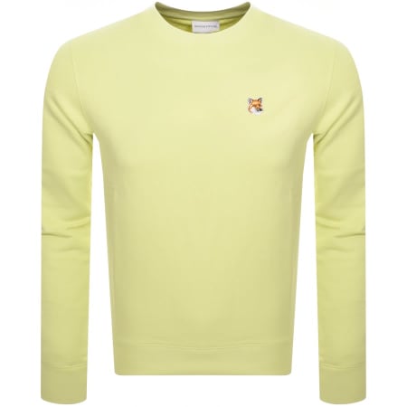 Product Image for Maison Kitsune Fox Head Sweatshirt Yellow