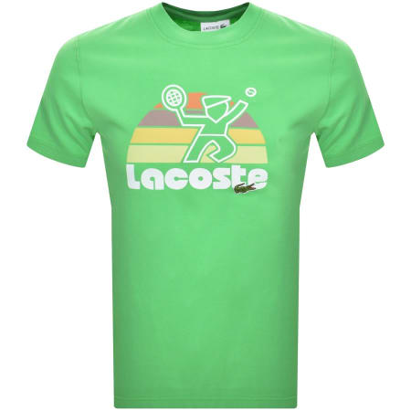 Product Image for Lacoste Crew Neck Graphic T Shirt Green