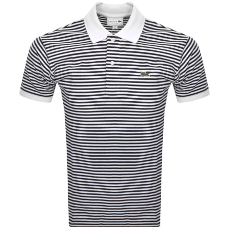 Product Image for Lacoste Short Sleeved Stripe Polo T Shirt White