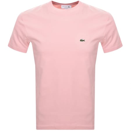Product Image for Lacoste Crew Neck T Shirt Pink