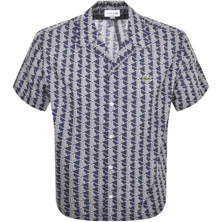 Product Image for Lacoste Check Short Sleeved Shirt Navy