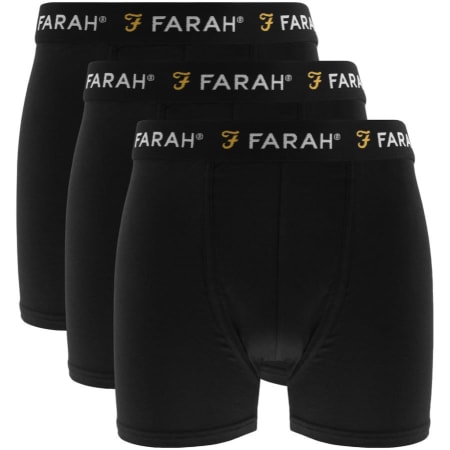 Product Image for Farah Vintage Saginaw 3 Pack Boxer Shorts Black